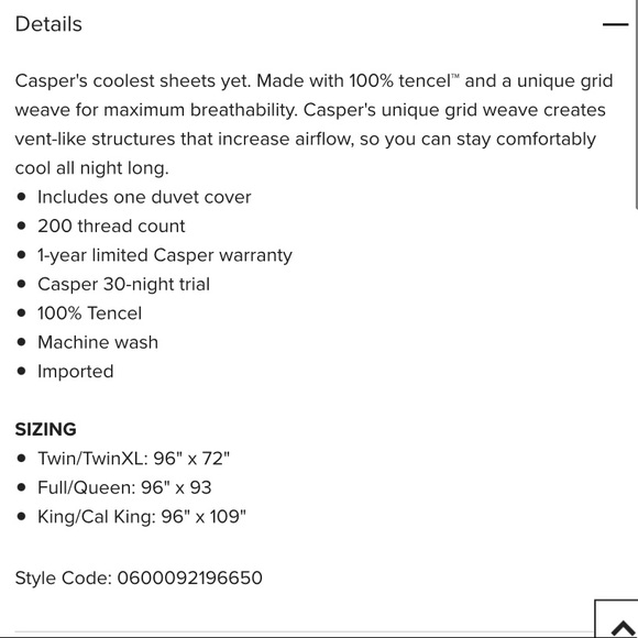 Casper Hyperlite Duvet Cover for KING/CAL KING - Picture 5 of 7